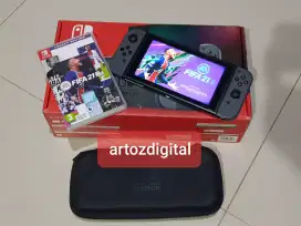 Nintendo switch V2 ofw mulus lengkap normal harga nett