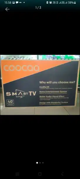 Tv led coocaa 40 inc 40s3u smart tv gress gransi resmi+ pasang bracket