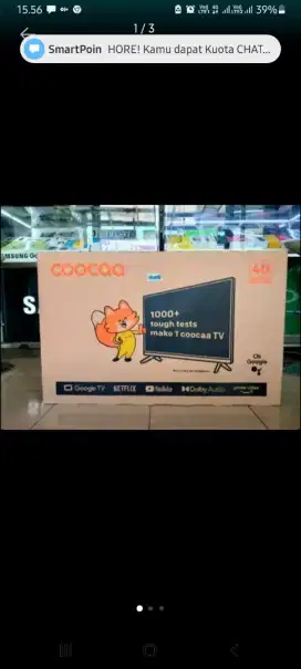 Led tv coocaa 32 inc google tv gress gransi resmi+ pasang bracket