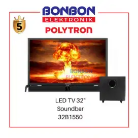 OBRAL HABISIN STOCK ! LED PLD 32 B1551 POLYTRON SOUNDBAR GARANSI 5THN