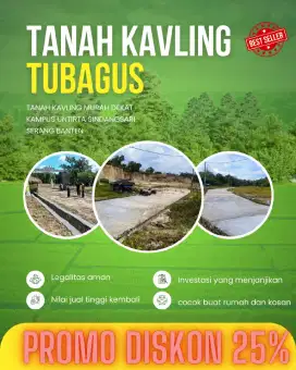 Tanah kavling komersil di Serang Provinsi Banten