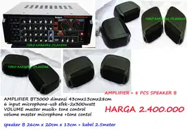SPEAKER 8PCS + AMPLIFIER