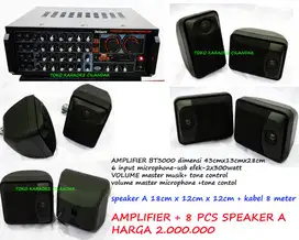JUAL SPEAKER 8PCS + AMPLIFIER