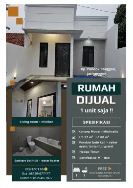 RUMAH DIJUAL DEKAT LABSCHOOL, HANYA 1 UNIT SAJA !!