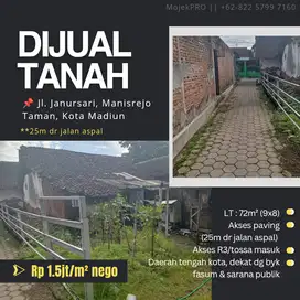 Tanah Pekarangan di Manisrejo Kota Madiun
