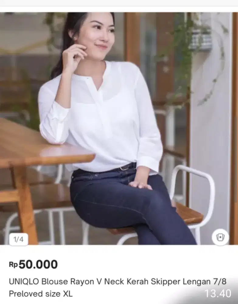 Blouse UNIQLO preloved murah