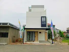 Rumah Dekat Stasiun Lebak Bulus Spek Bata Merah Hebel di Cireundeu