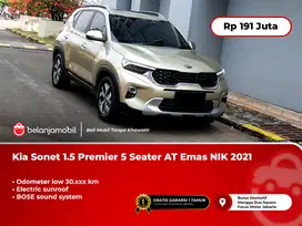 [ LOW KM ] Kia Sonet 1.5 Premier Sunroof BOSE 5 Seater AT Emas 2021