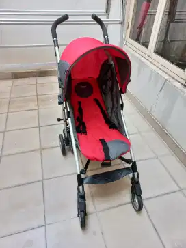 Stroller merah second Chicco lite way series