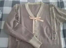 Cardigan/ atasan wanita rajut ( free totebag)