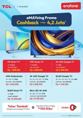 smart tv tcl baru