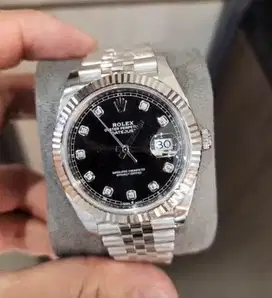 Rolex DateJust 41 WG Fluted Bezel Black Diamond Dial Jubilee 41mm 2021