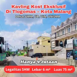 Tanah Kavling Dekat Poros Jalan Cocok Dibangun Kost Kota Malang