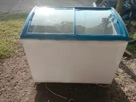 Freezer sliding glass 220 liter beku normal