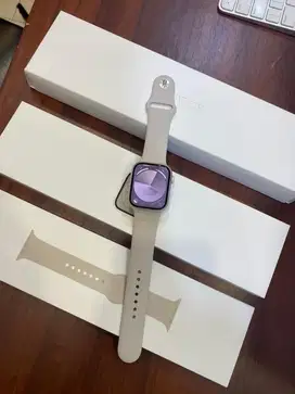 Apple Watch Series 8 45mm starlight mulus lengkap