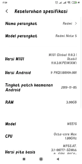 Redmi Note 5 hp cas