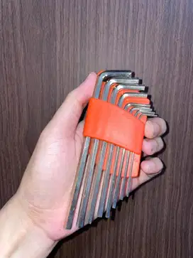 Keperluan Industri | Kunci L Set 8In1 Pendek Dan Panjang