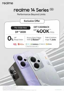 REALME SERI 14 FREE GIFT DAN ADA POTONGAN SAMPAI DENGAN 400 RIBU