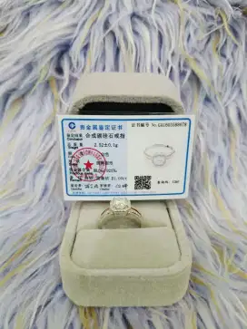 Cincin mossanite two-tone S925 1k
