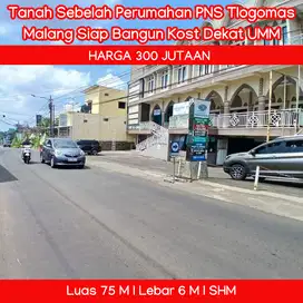 Tanah Murah Cocok Bangun Kost di Tlogomas Malang