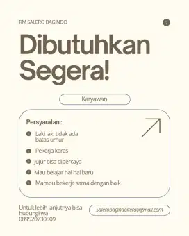 Karyawan rumah makan padang