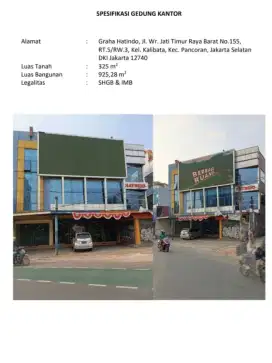 DI JUAL GEDUNG DI GRAHA HATINDO jl.WR JATI