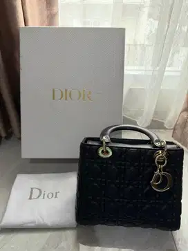 Preloved Tas Lady Dior Medium Black
