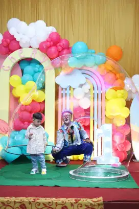 Paket ulang tahun jakarta badut dekorasi sulap bubbleshow puppetshow