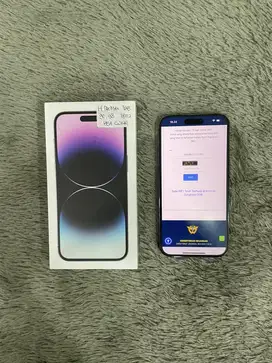 IPhone 14 ProMax 128GB Purple mulus Fullset BH 90% 3Utool 98 Cukai