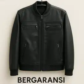 Jaket Kulit Asli Bomber Kamsay, Original Asli Kulit Domba Premium