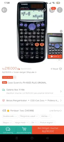 Casio Scientific FX - 85ES PLUS