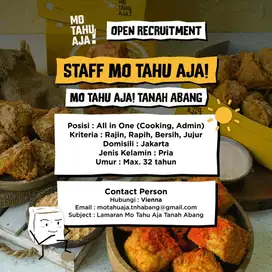 Lowongan Kios Mo Tahu Aja Tanah Abang