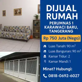 Di JUAL RUMAH SIAP HUNI - PERUMNAS 1 KARAWACI TANGERANG