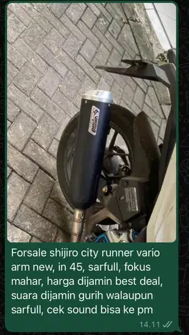 Knalpot shijiro vario arm new