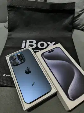 iPhone 15 Pro Blue titanium iBox garansi on