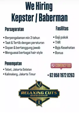 Open loker capster barbershoop,