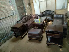 Kursi tamu sofa minimalis set ruang tamu full kayu jati