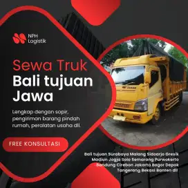 Sewa truk engkel double Bali jasa angkut pindahan rumah Bali ke Jawa