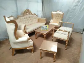 Kursi tamu sofa set klasik full kayu jati