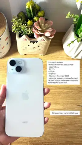 Jual iphone 15plus 128gb