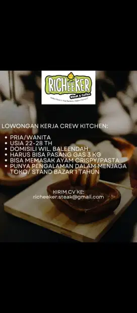 lowongan Crew Kitchen Resto