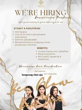 TERBATAS!! KUOTA TERCEPAT, FREELANCE AFFILIATE SKINCARE | 18-23 thn