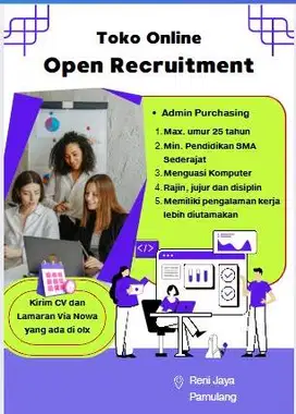 Loker Admin Purchasing bisa Komputer dan Marketplace