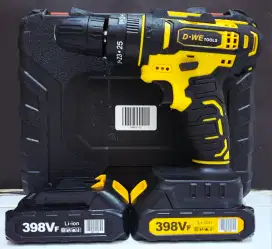Baru d.we bor cordless batere lithium brushless impact electric drill