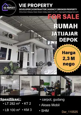 Jatijajar ,Depok, siap huni, luas ,harga bagus