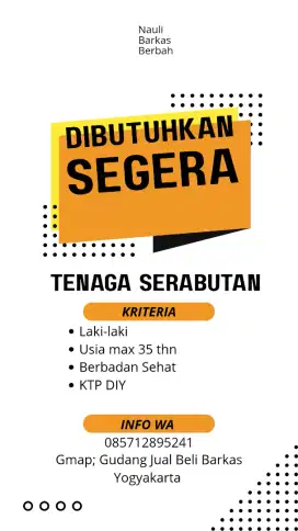 Lowongan kerja tenaga serabutan