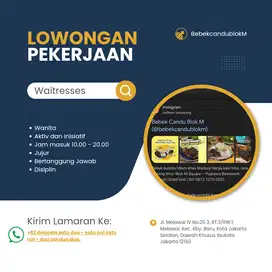 Dibutuhkan segera waitress
