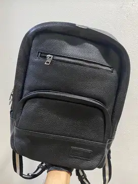 Backpack bally black leather good banget