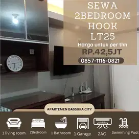 2BR hook sewa full furnished apartemen bassura city