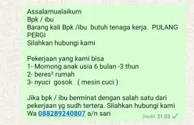 CARI KERJAAN RUMAHAN. UTAMAKAN YG PP